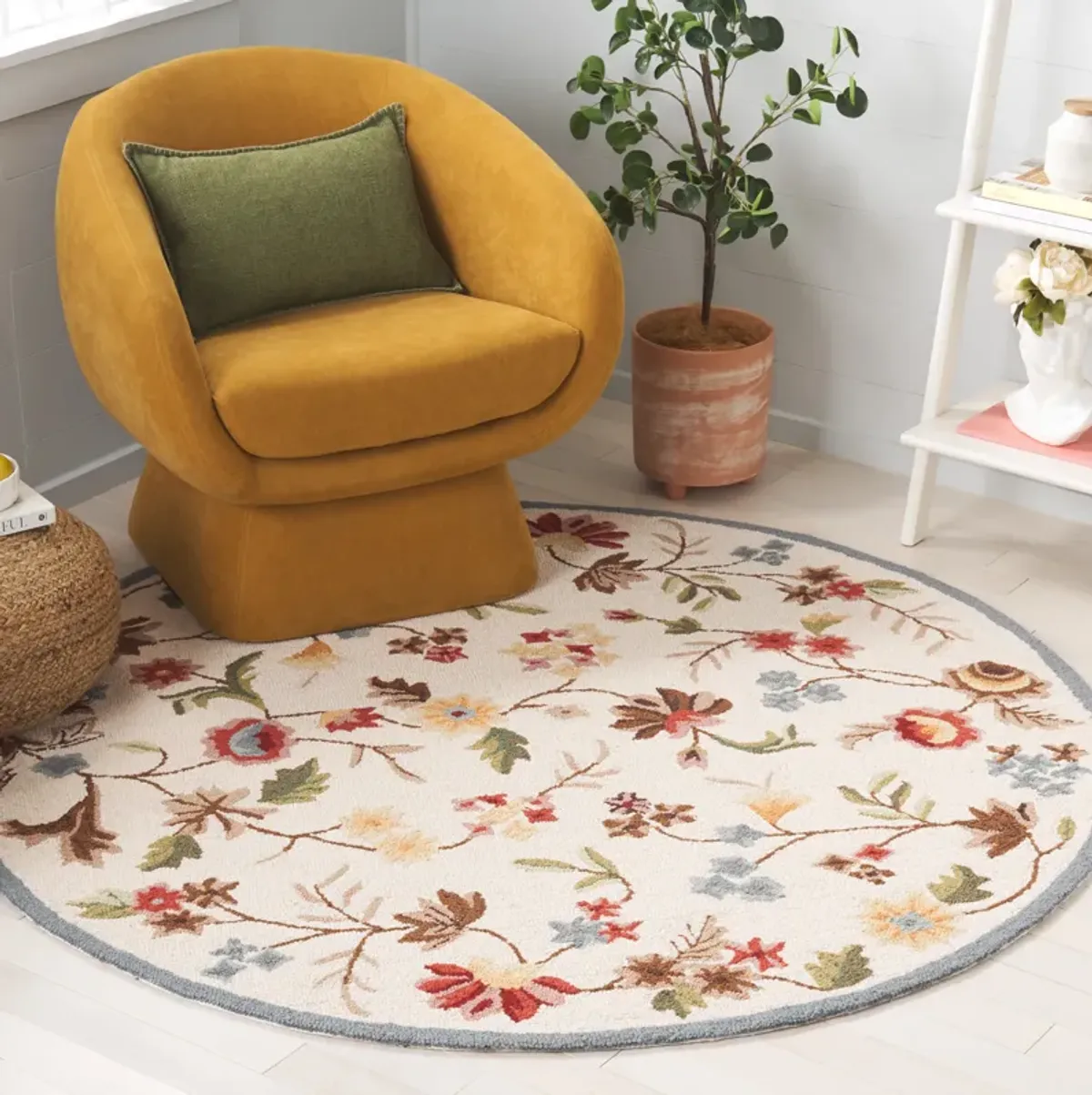 CHELSEA Hand Tufted 5'-6' x 5'-6' Round area rug