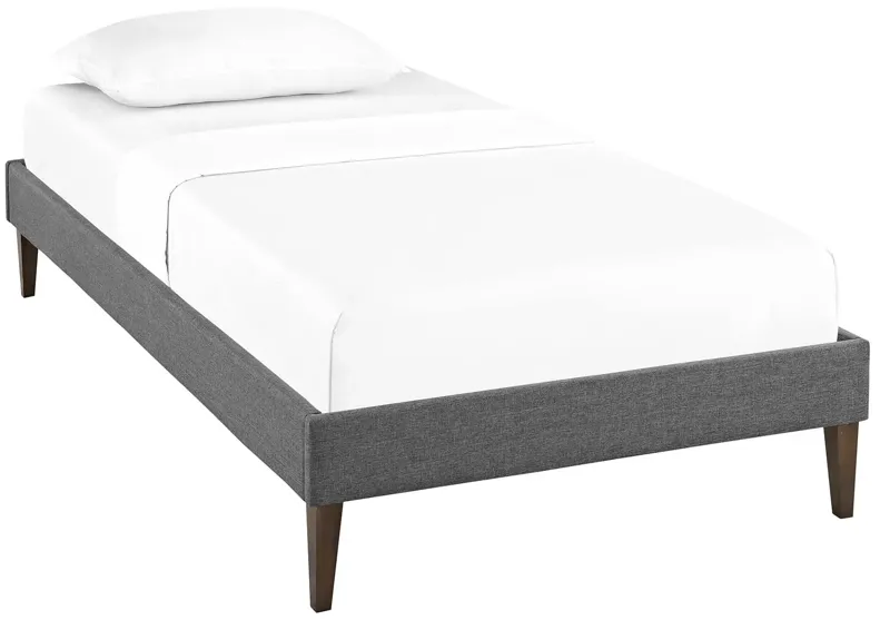 Tessie Twin Fabric Bed Frame with Squared Tapered Legs