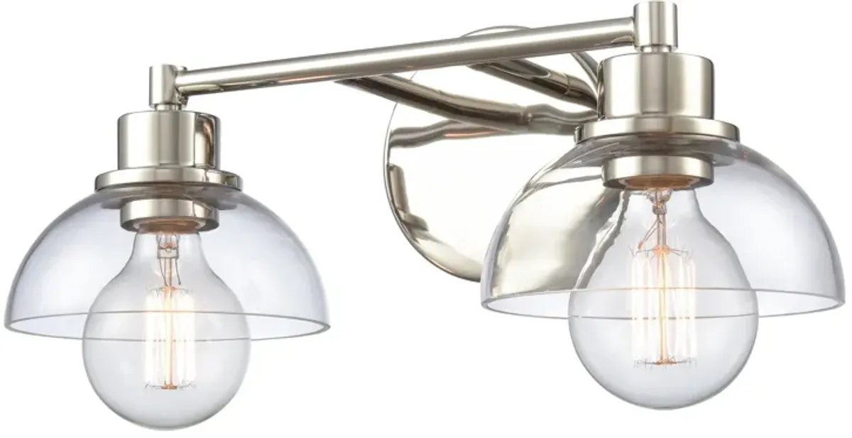 Julian 16'' Wide 2-Light Vanity Light - Polished Nickel