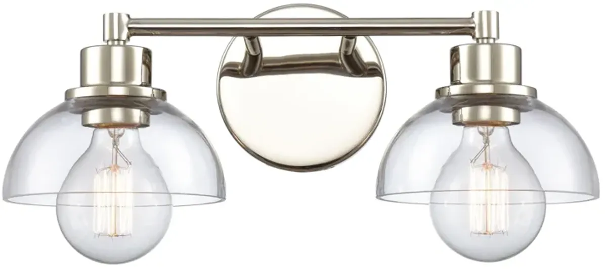 Julian 16'' Wide 2-Light Vanity Light - Polished Nickel