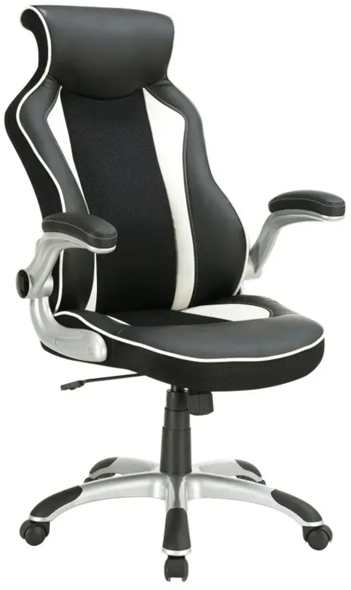 Dustin Adjustable Height Office Chair Black and Silver