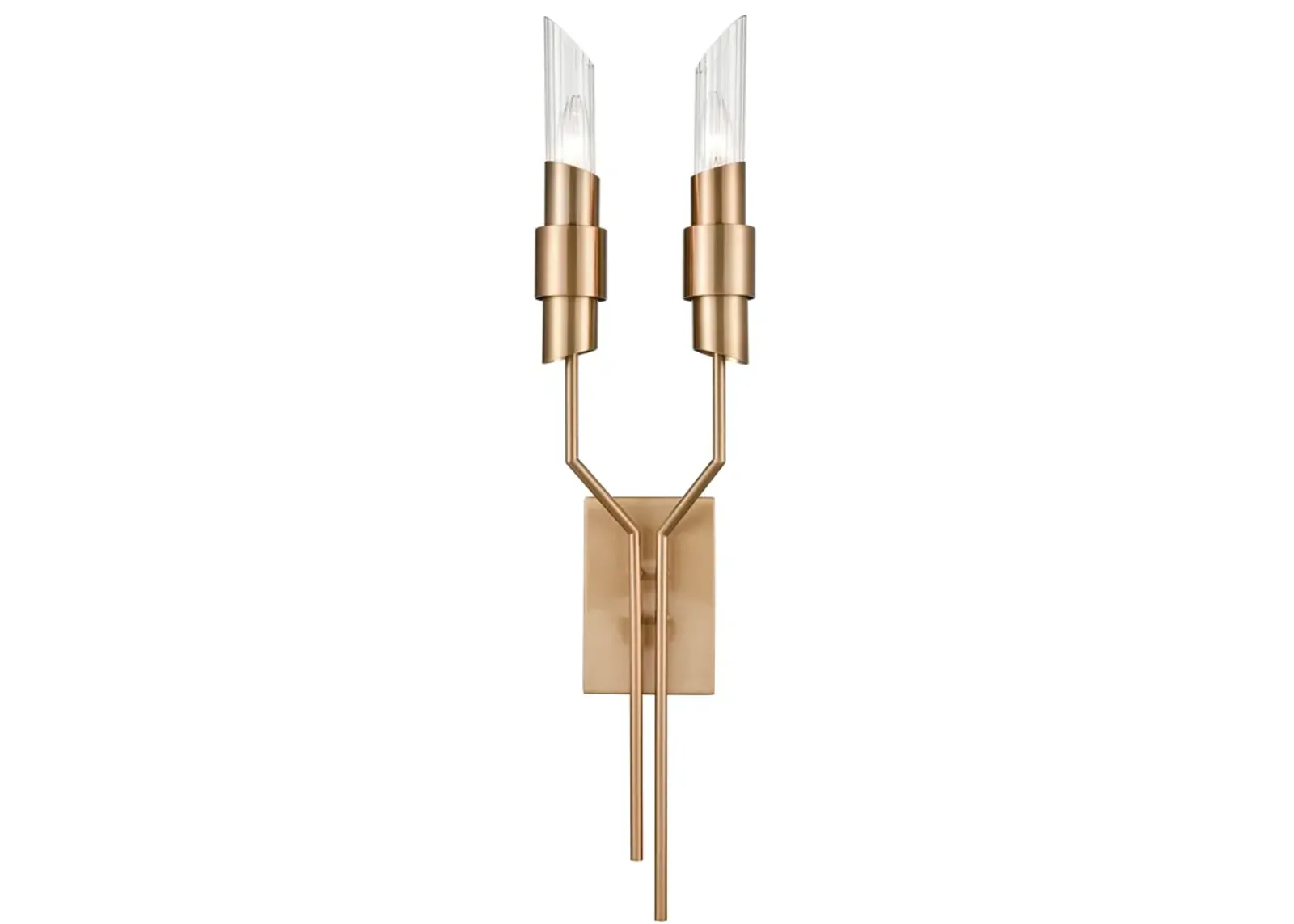 Carisbrooke 31.63" High 2-Light Sconce - Burnished Brass