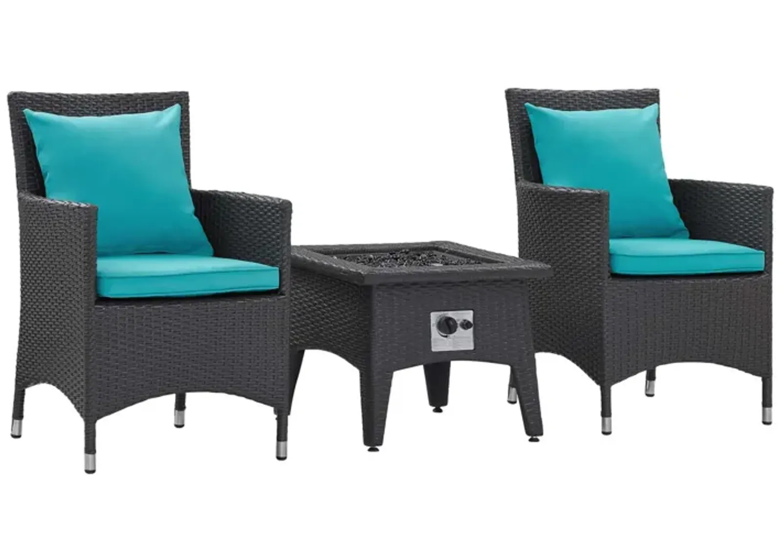 Convene 3 Piece Set Outdoor Patio with Fire Pit