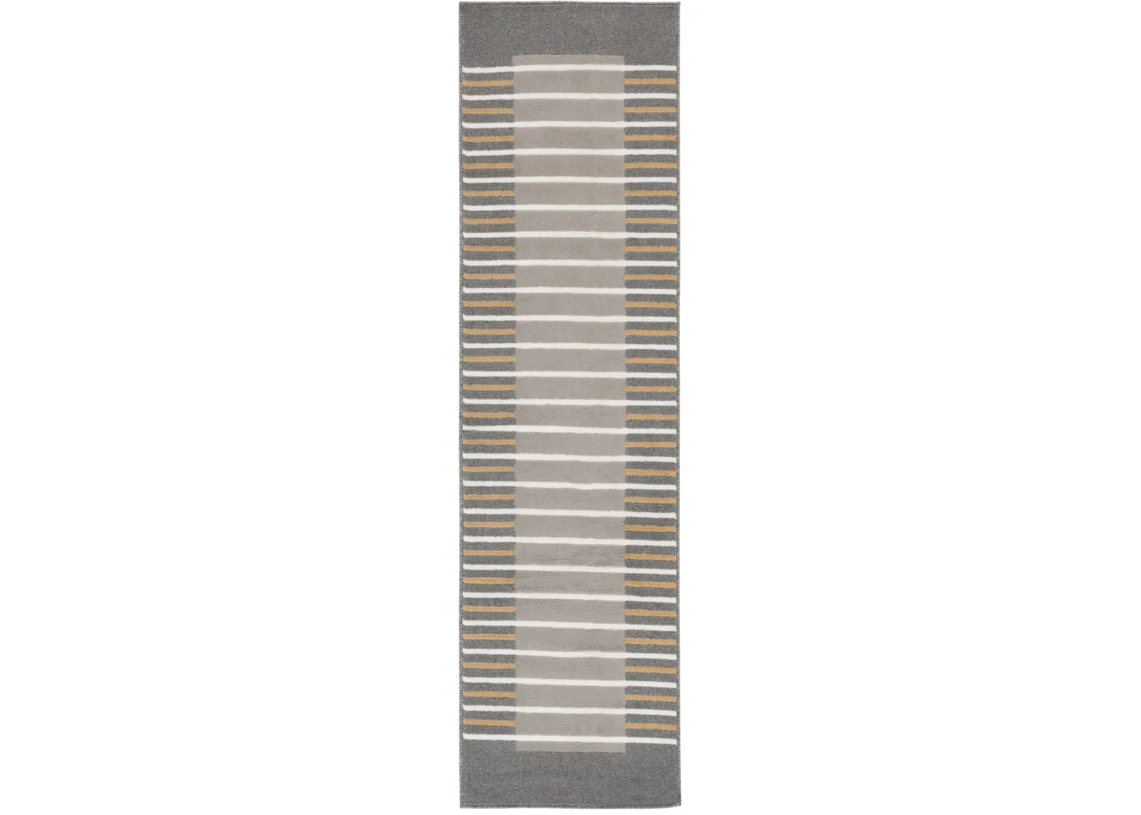 PYRAMID 232 GREY  2'-2' x 8' Runner Rug