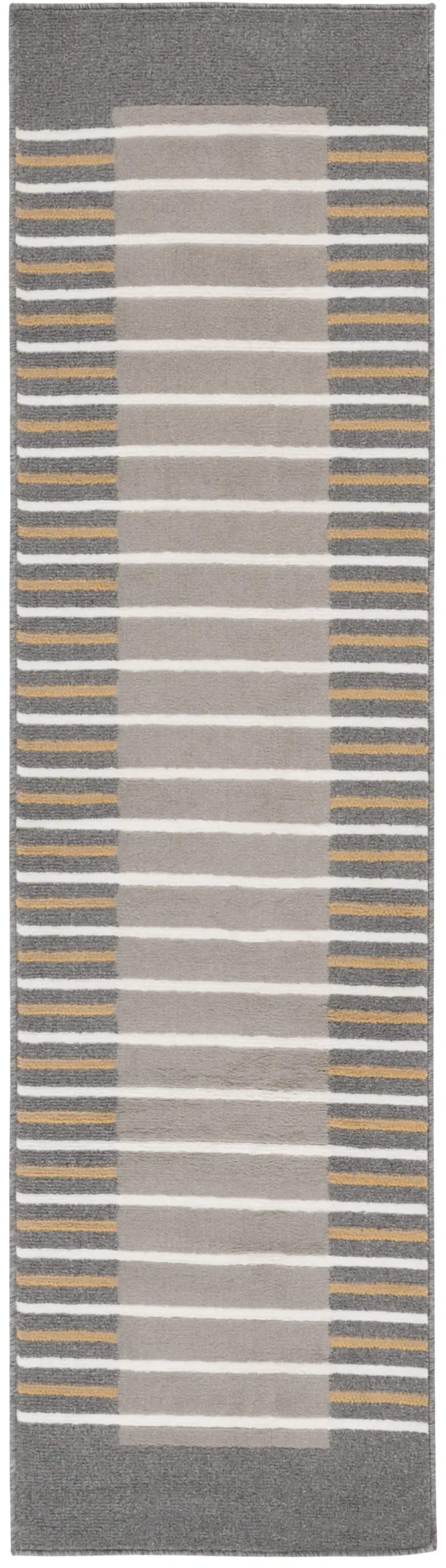 PYRAMID 232 GREY  2'-2' x 8' Runner Rug