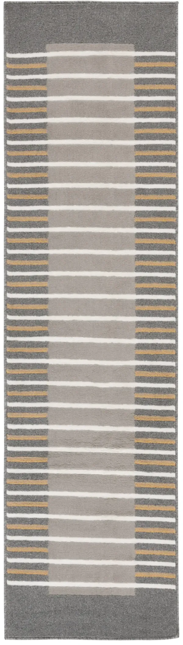 PYRAMID 232 GREY  2'-2' x 8' Runner Rug