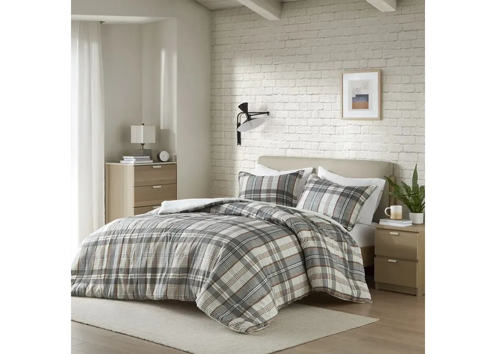 Plaid Duvet Cover Set