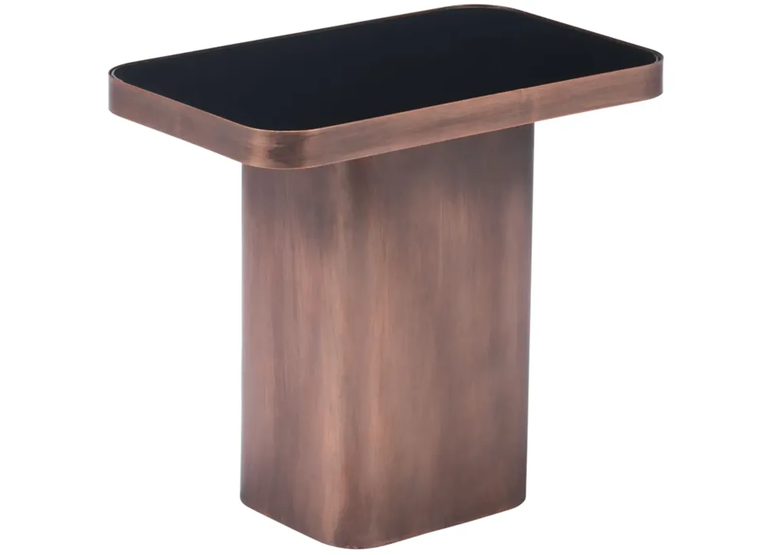 Marcos Side Table Black & Antique Bronze