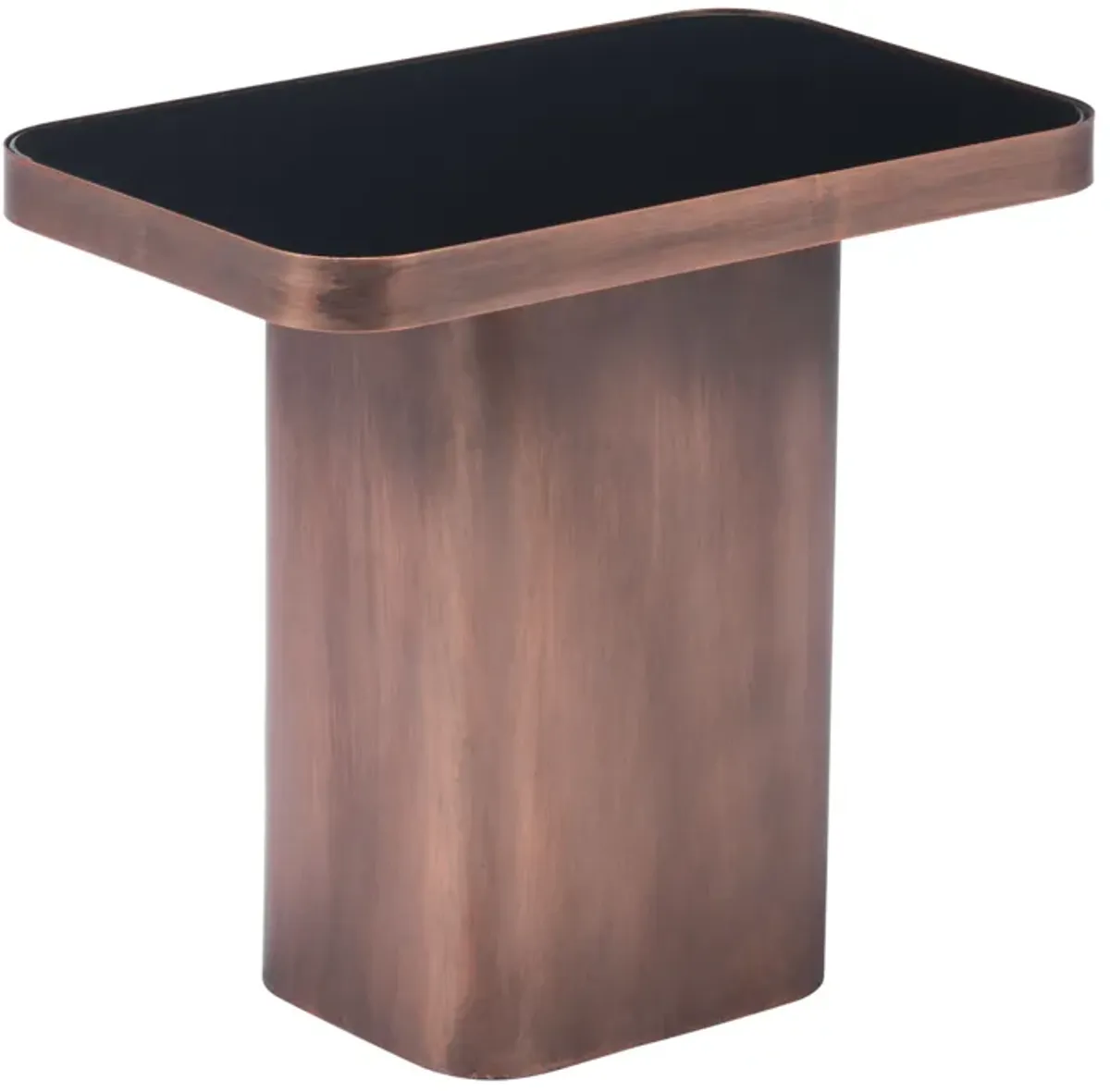 Marcos Side Table Black & Antique Bronze