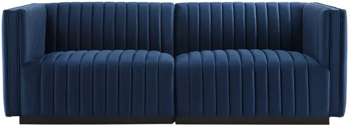 Conjure Channel Tufted Performance Velvet Loveseat