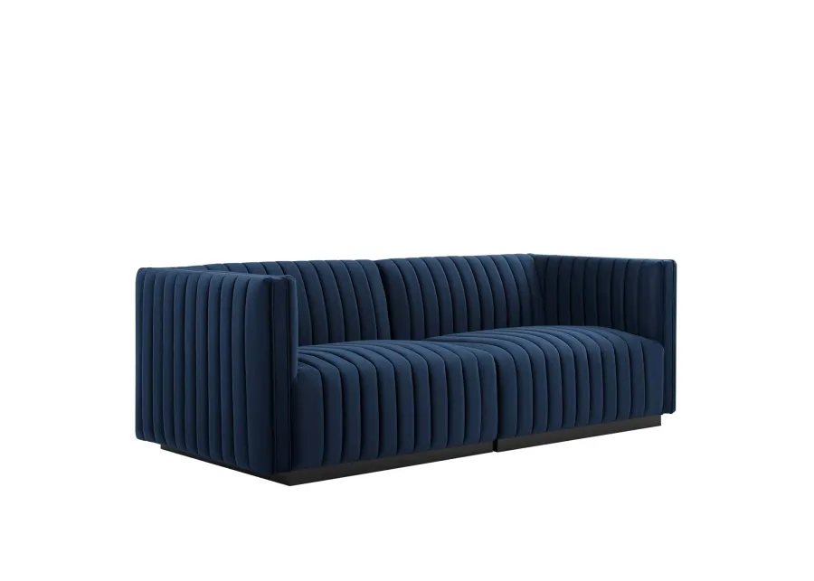 Conjure Channel Tufted Performance Velvet Loveseat