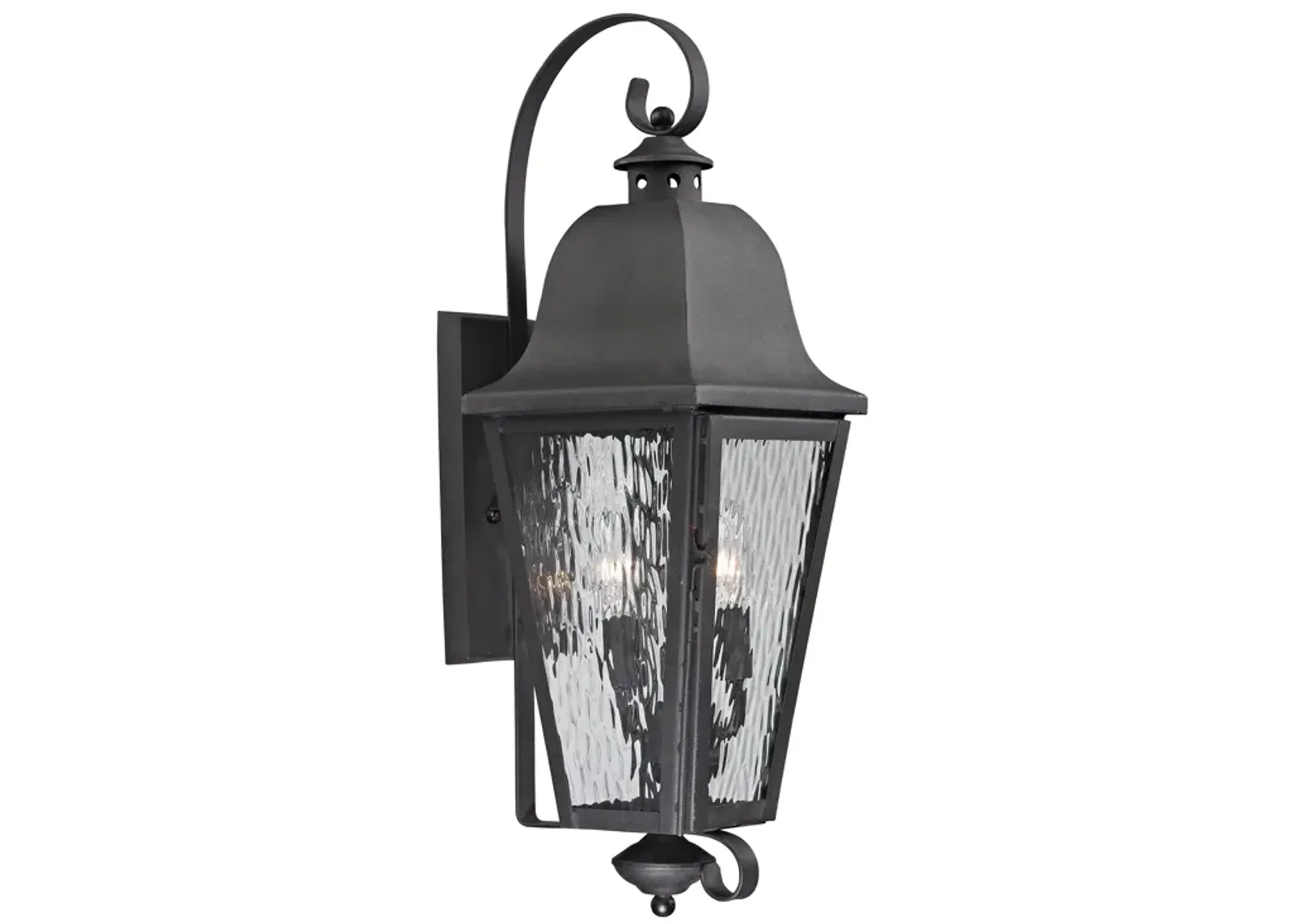 Forged Brookridge 30" High 3-Light Outdoor Sconce - Charcoal