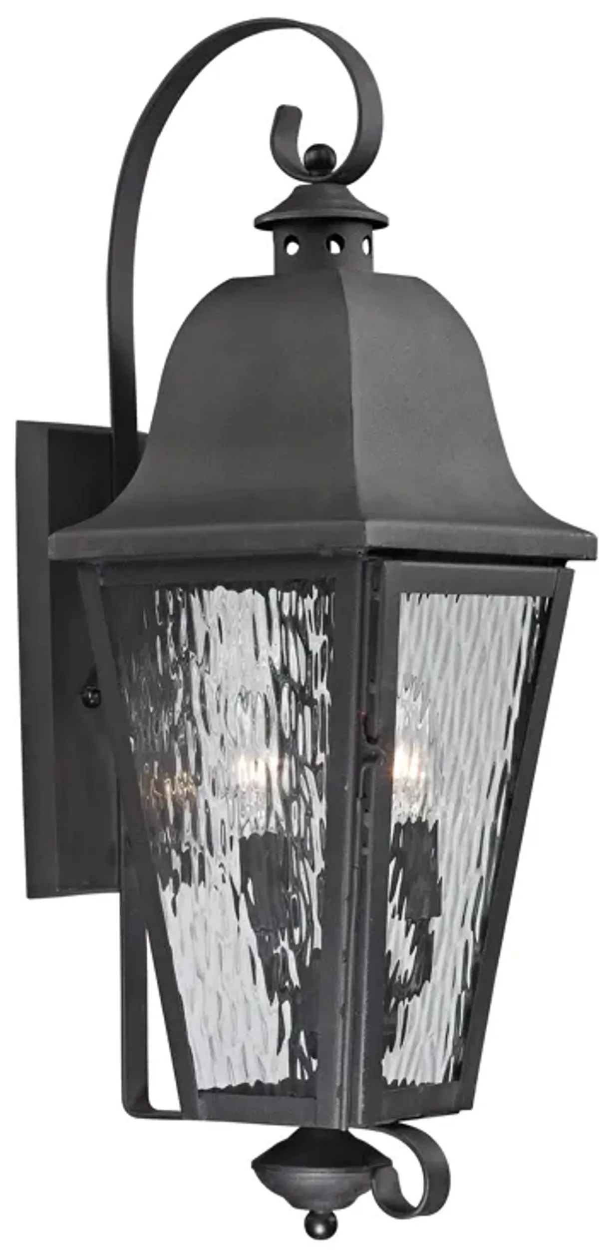 Forged Brookridge 30" High 3-Light Outdoor Sconce - Charcoal