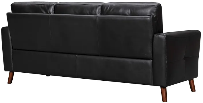 Almafi 82" Brown Leather Sofa