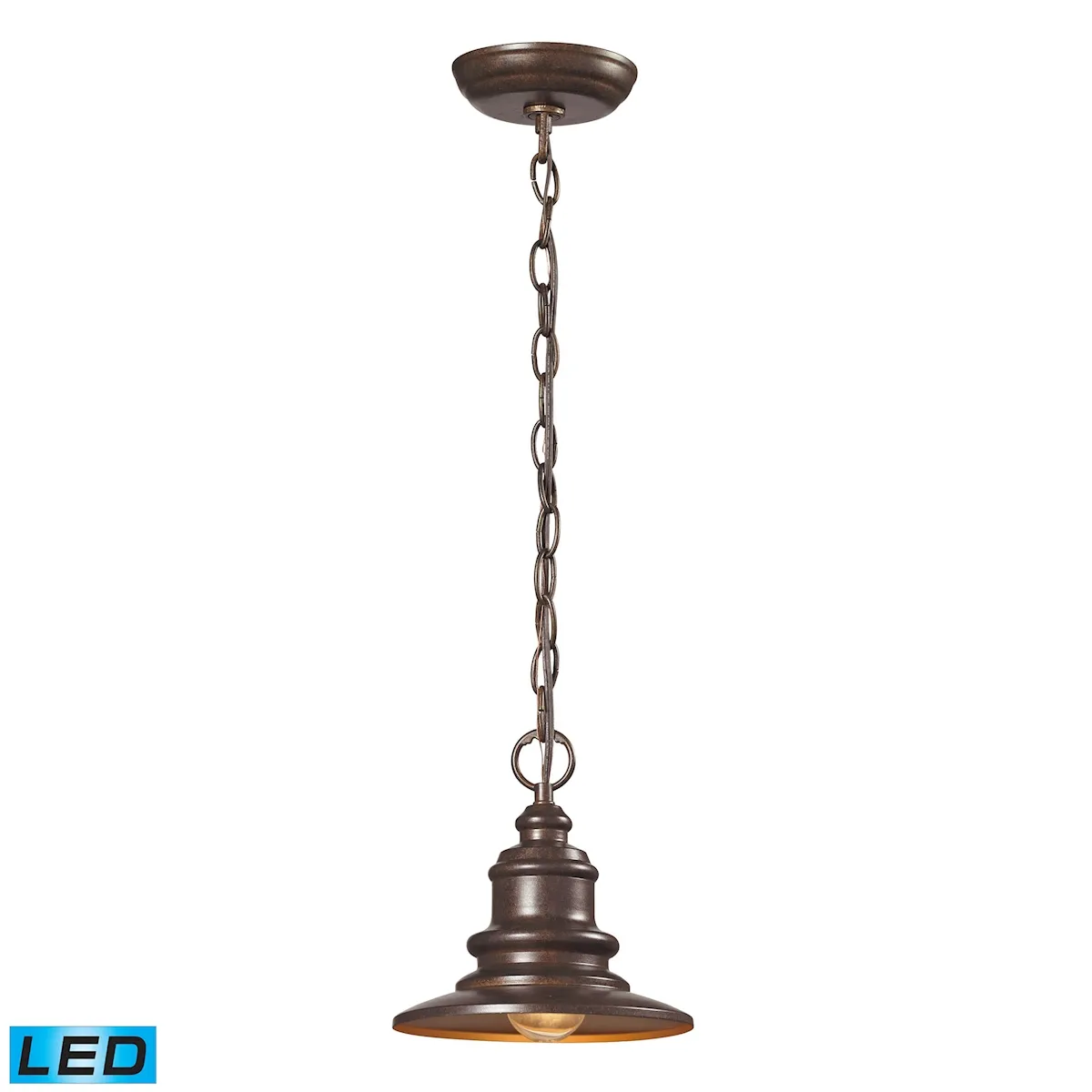 Marina 8" Wide 1-Light Outdoor Pendant - Hazelnut Bronze