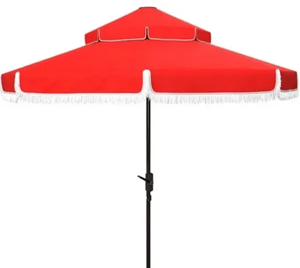 MILAN FRINGE 9FT DOUBLE TOP CRANK UMBRELLA