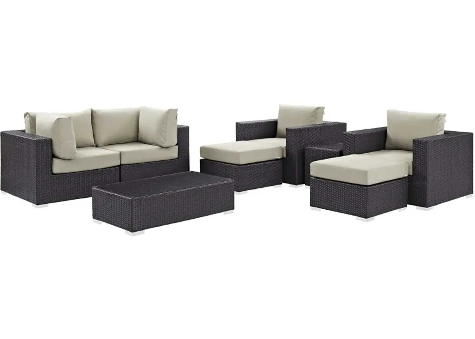 Convene 8 Piece Outdoor Patio Sectional Set