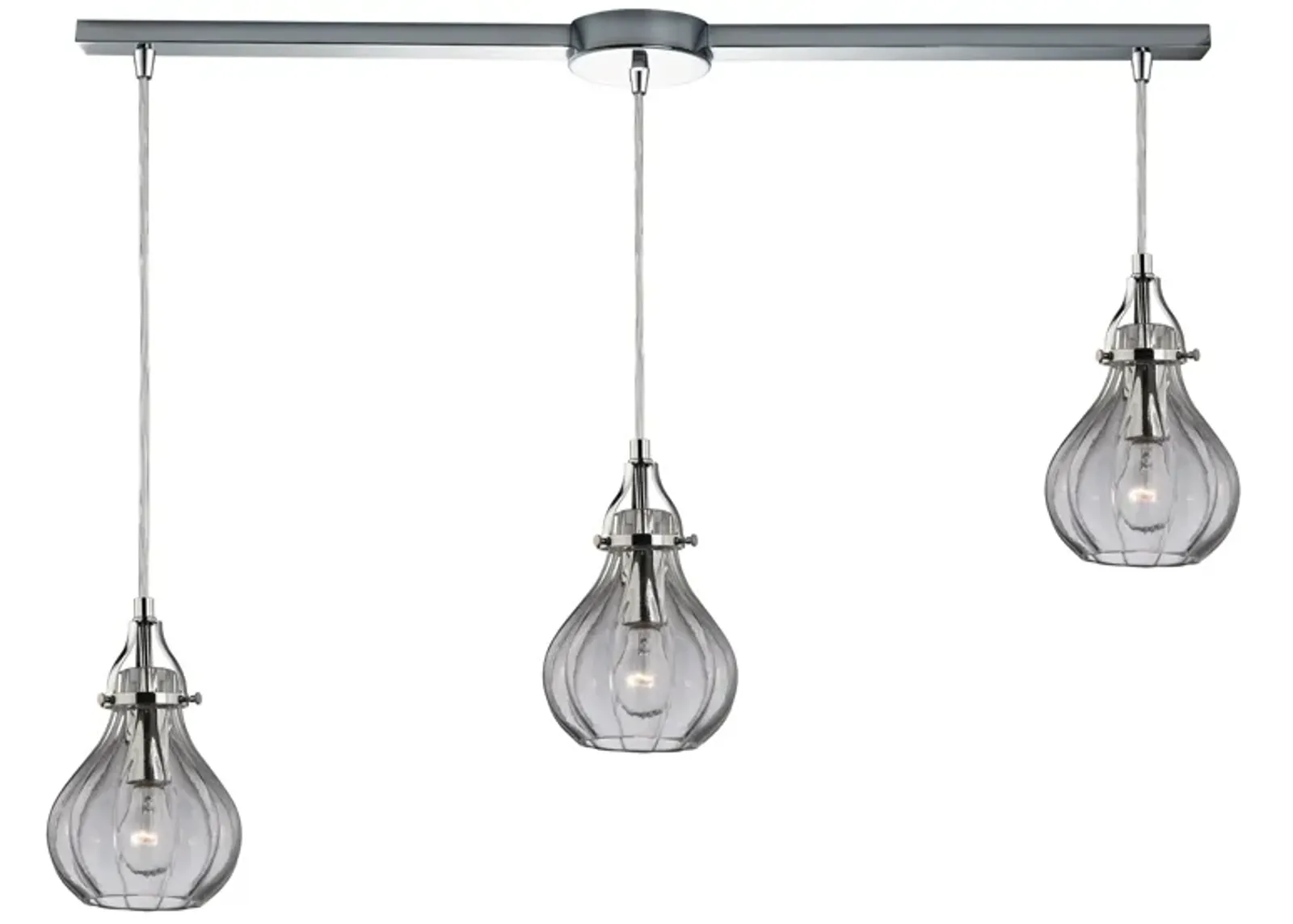 Danica 5" Wide 3-Light Mini Pendant - Polished Chrome