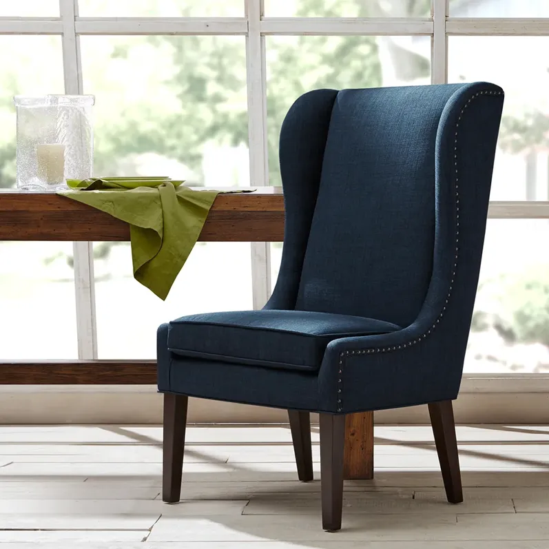 Madison Park Garbo Dark Blue Captains Dining Chair