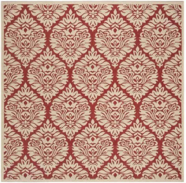 LINDEN 135 Collection LND135Q-6SQ Red / Creme 6'-7" X 6'-7" Square