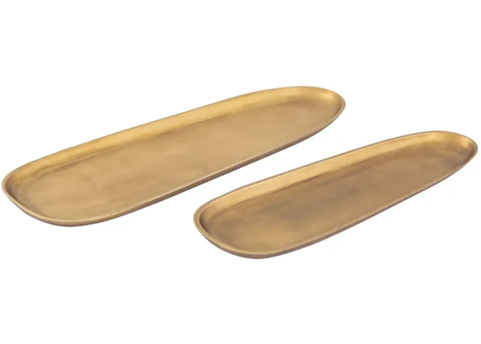 Blain Tray  -  Set of 2 Brass - Set of 2