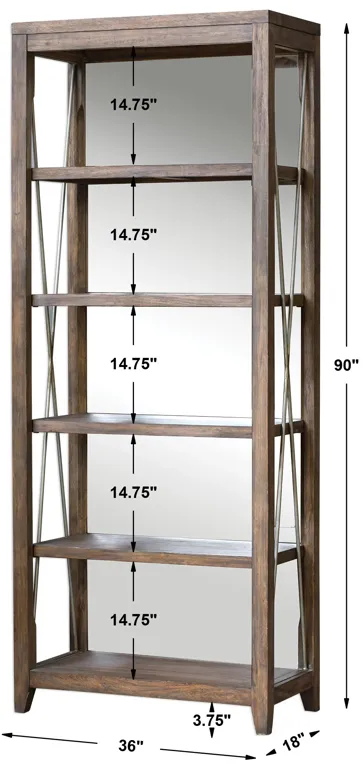 Delancey Weathered Oak Etagere