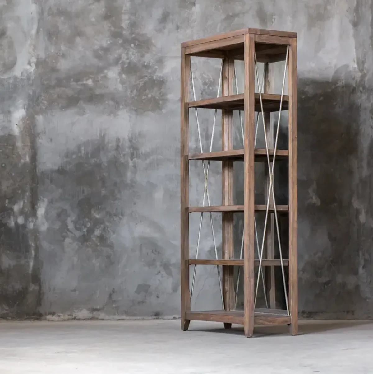 Delancey Weathered Oak Etagere