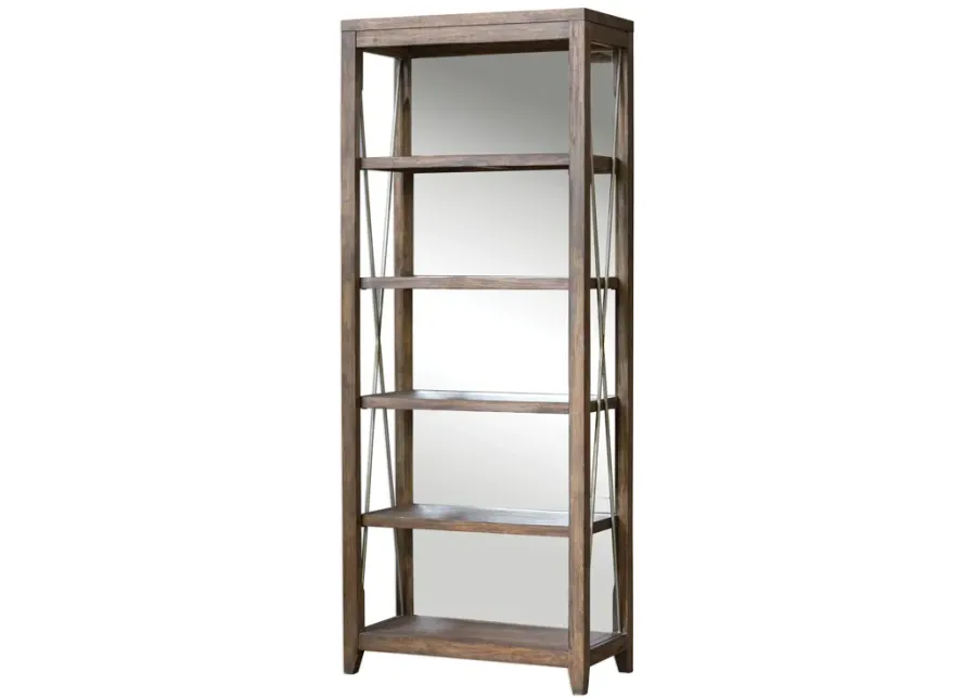 Delancey Weathered Oak Etagere