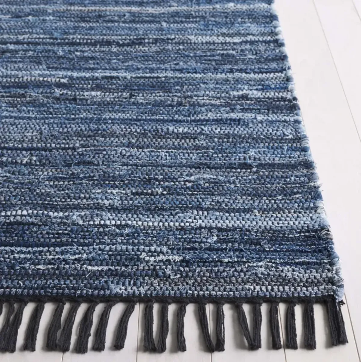 RAG RUG 301 BLUE  2'-3' x 8' Runner Rug