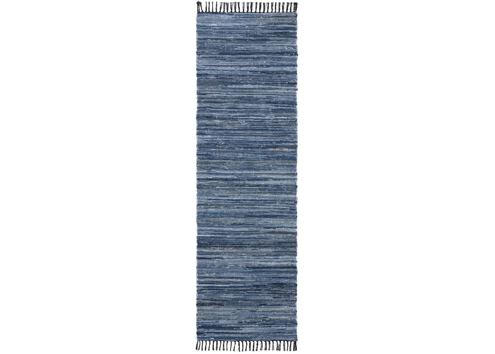 RAG RUG 301 BLUE  2'-3' x 8' Runner Rug