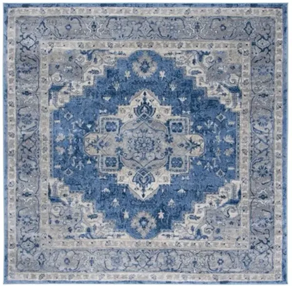 Brentwood 851 Blue / Grey 6'-7" X 6'-7" Square Square Powerloomed Rug