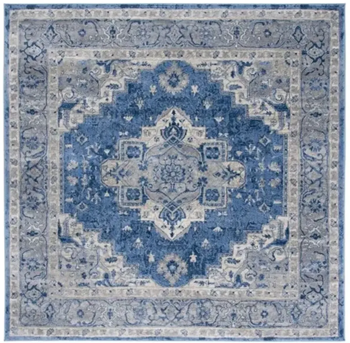 Brentwood 851 Blue / Grey 6'-7" X 6'-7" Square Square Powerloomed Rug