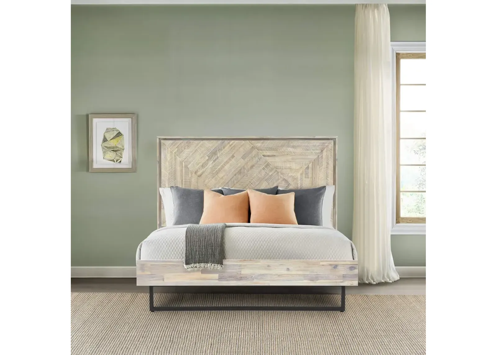 Peridot King Acacia Platform Bed 