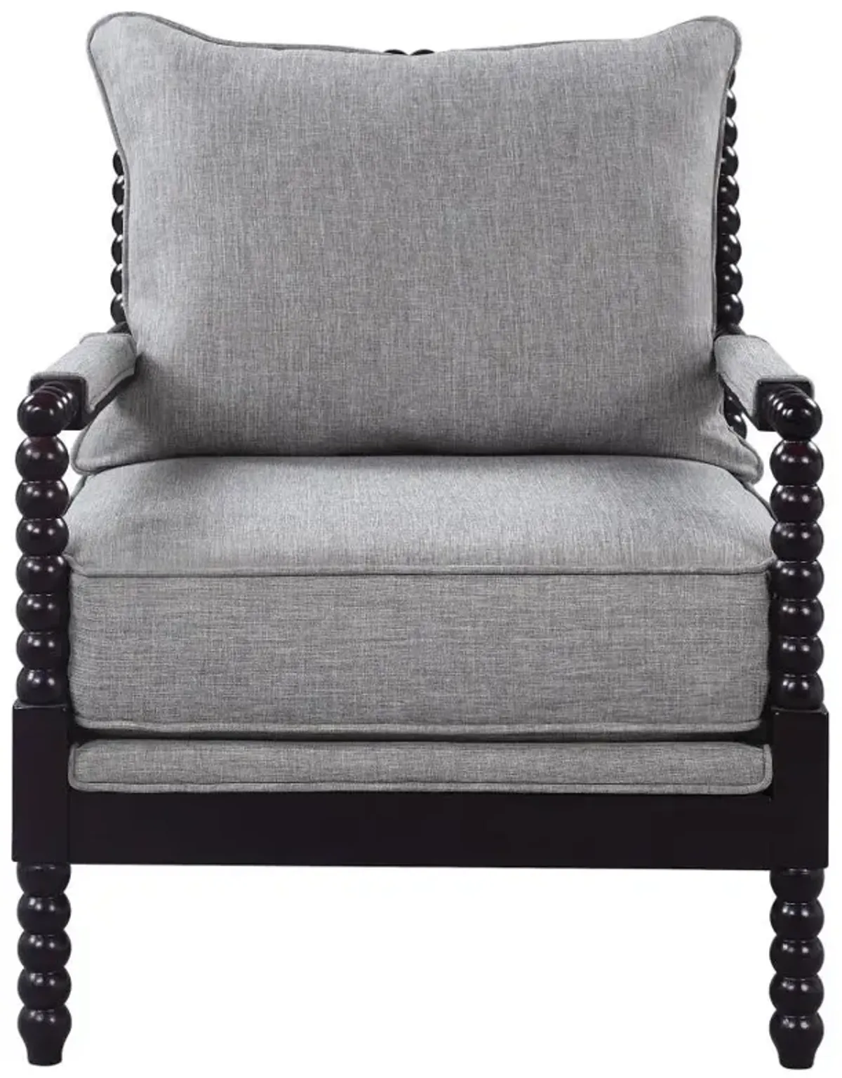 Adolfo Cushion Back Accent Chair Grey And Black