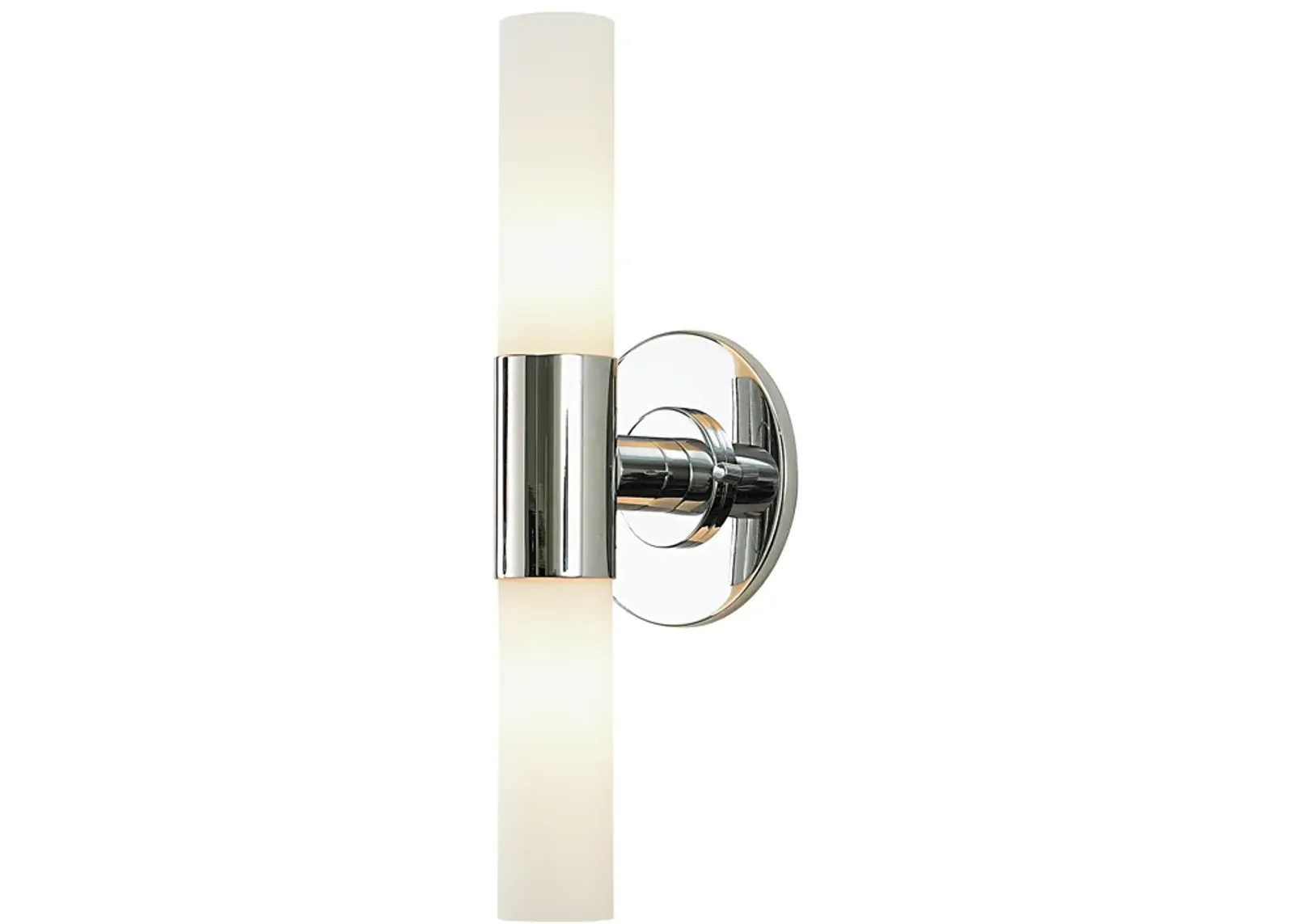 Double Cylinder 5" Wide 2-Light Vanity Light - Chrome