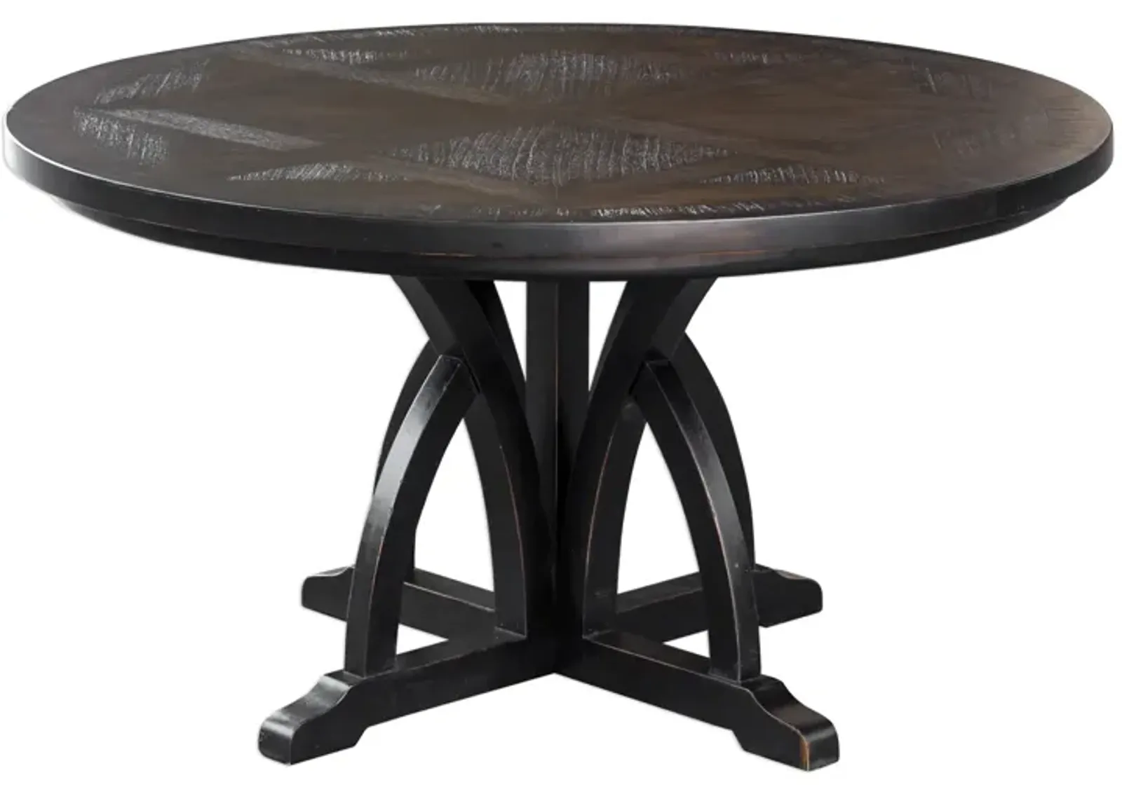 Maiva Round Black Dining Table