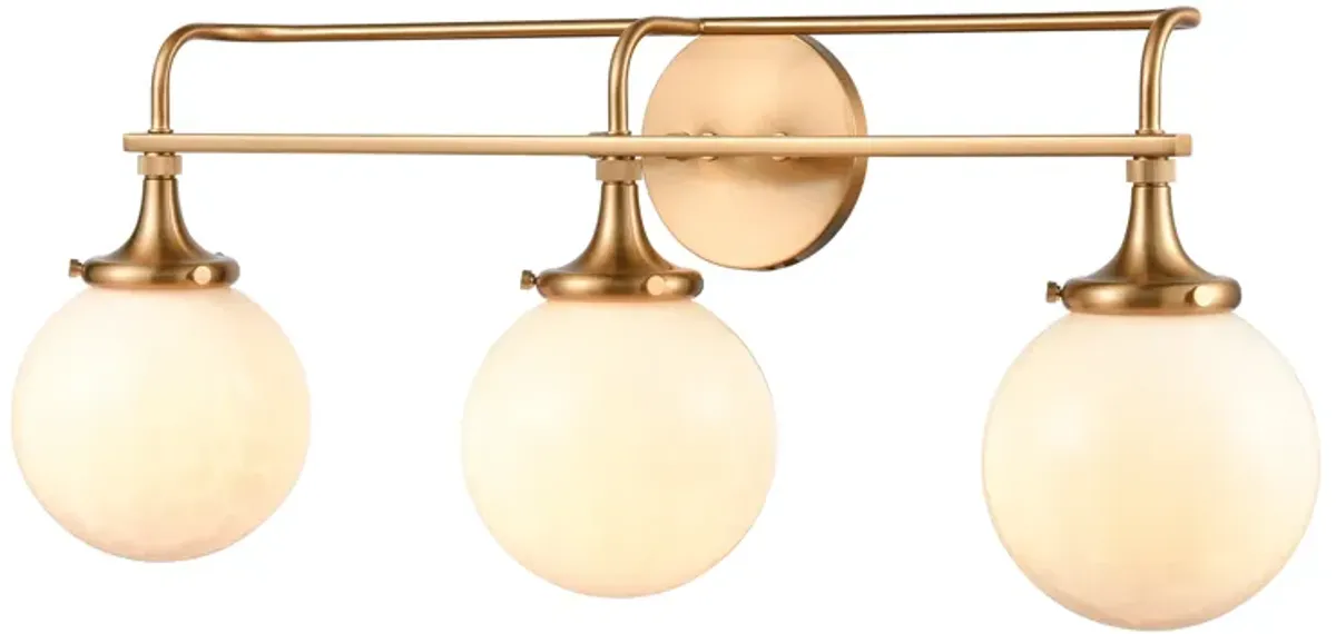 Beverly Hills 28" Wide 3-Light Vanity Light - Satin Brass