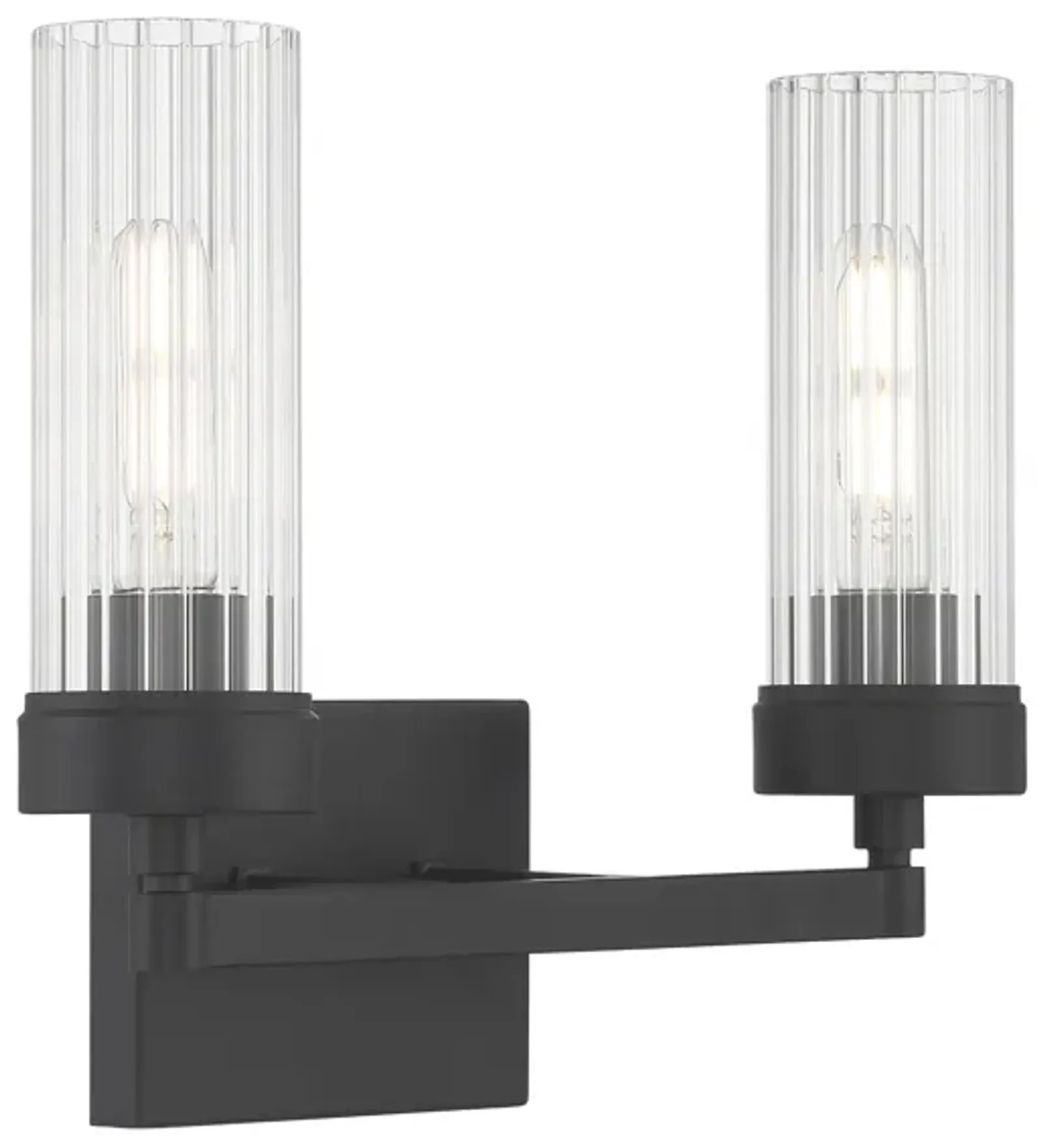 Lida Glass Bath Light - Matte Black