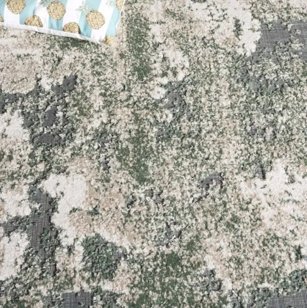 CABANA 630 GREEN  2'-2' x 8' Runner Rug