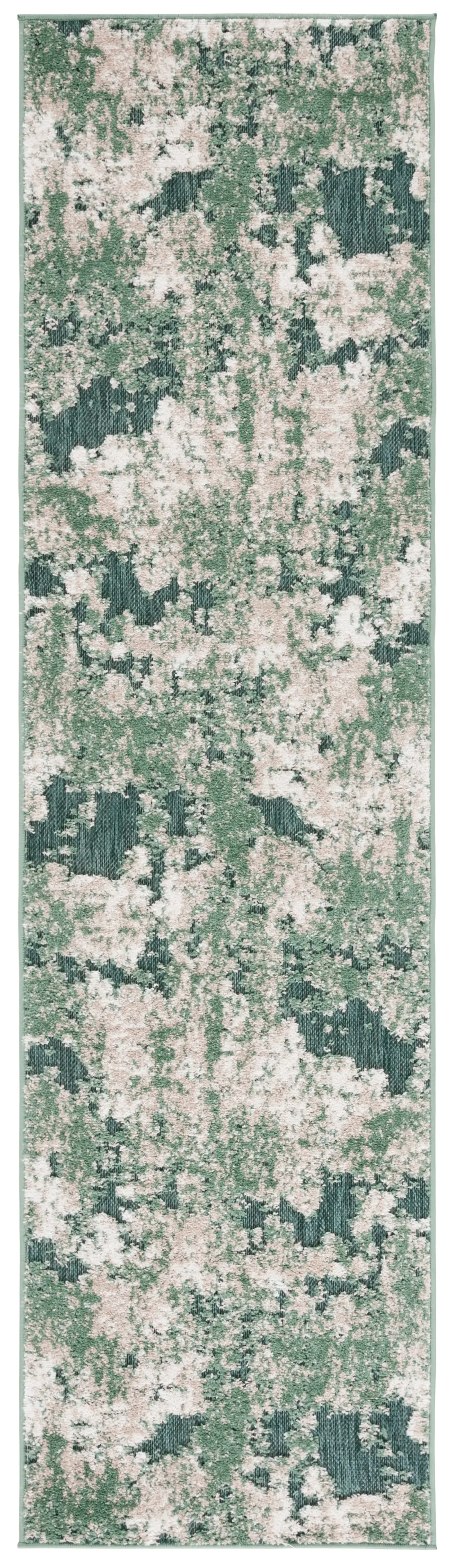 CABANA 630 GREEN  2'-2' x 8' Runner Rug