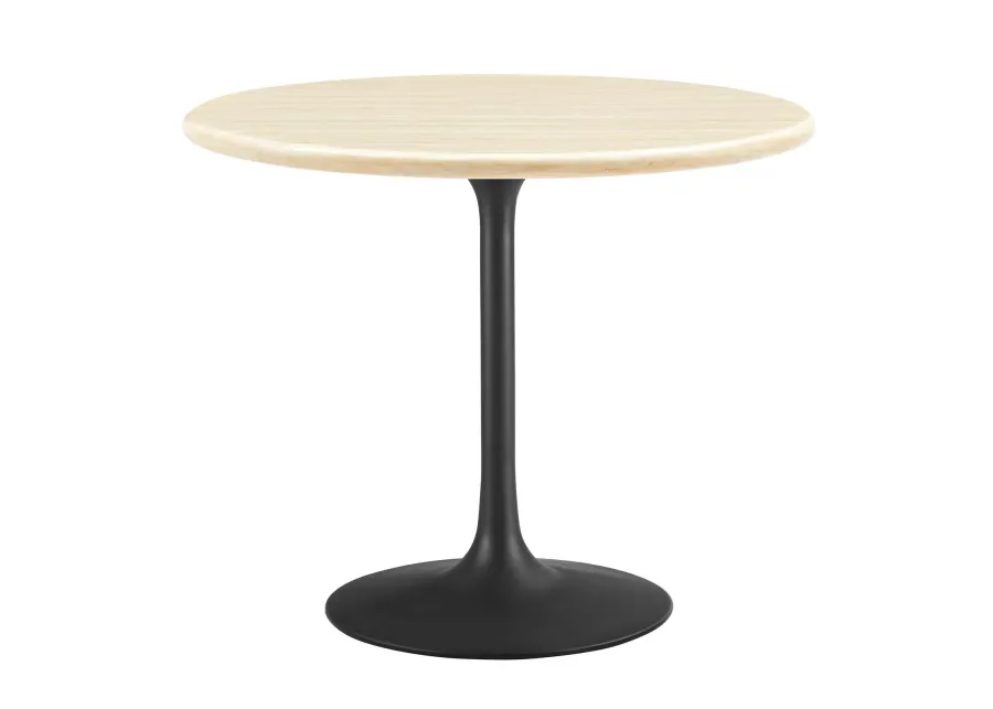 Lippa 36" Round Artificial Travertine  Dining Table