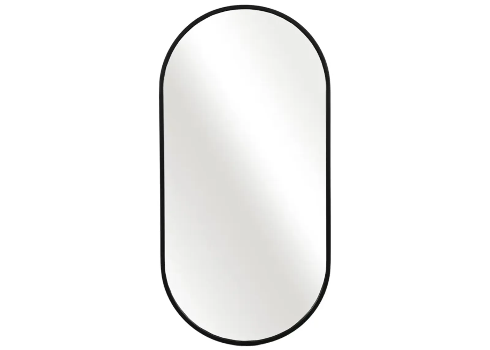 Metal, 20x40 Capsule Mirror, Black