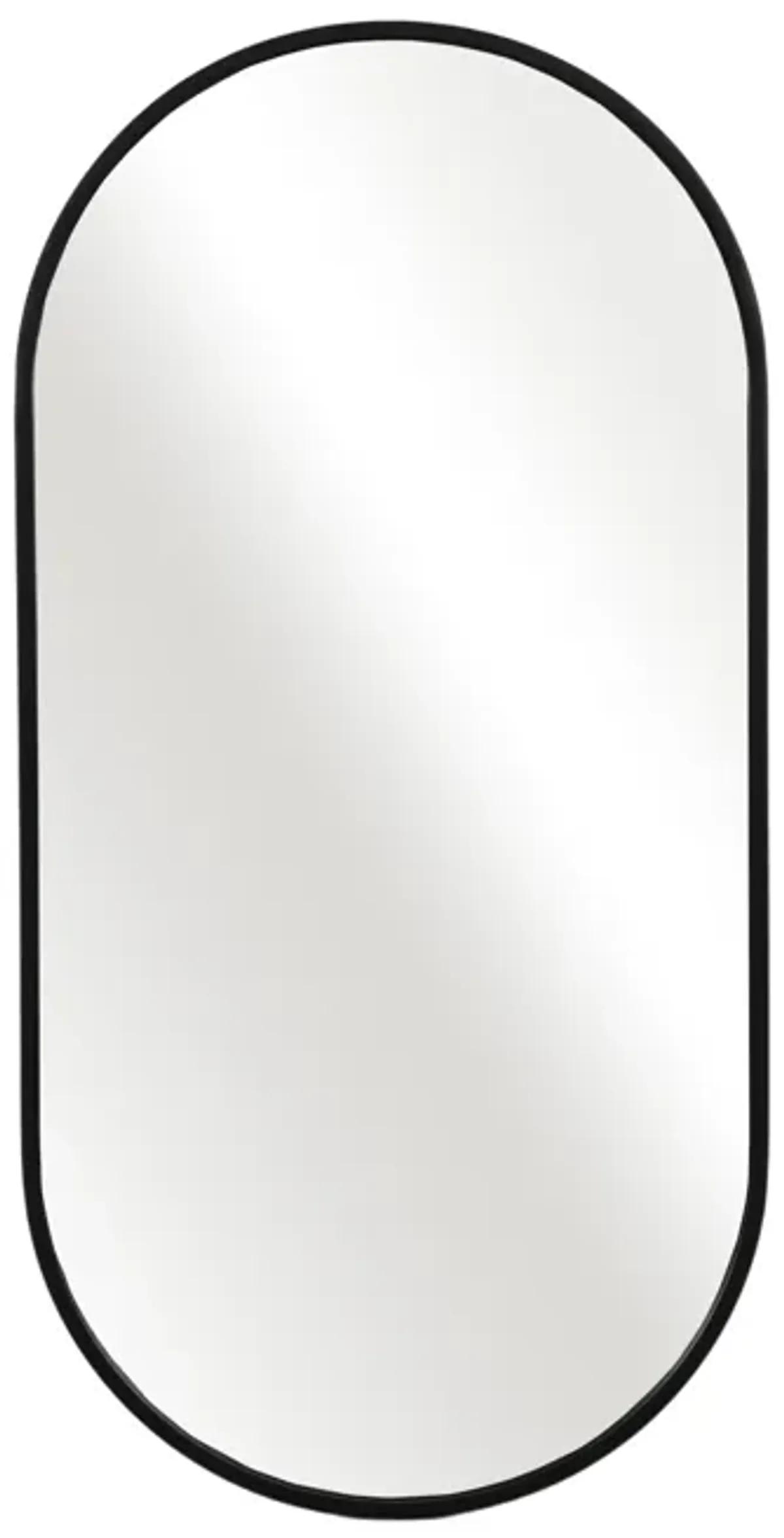 Metal, 20x40 Capsule Mirror, Black