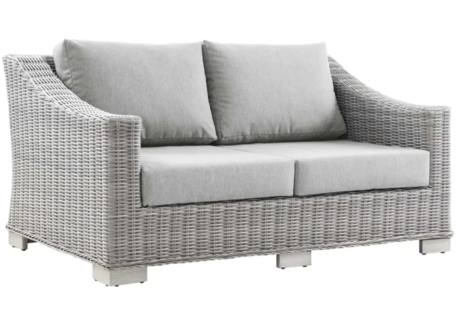 Conway Outdoor Patio Wicker Rattan Loveseat