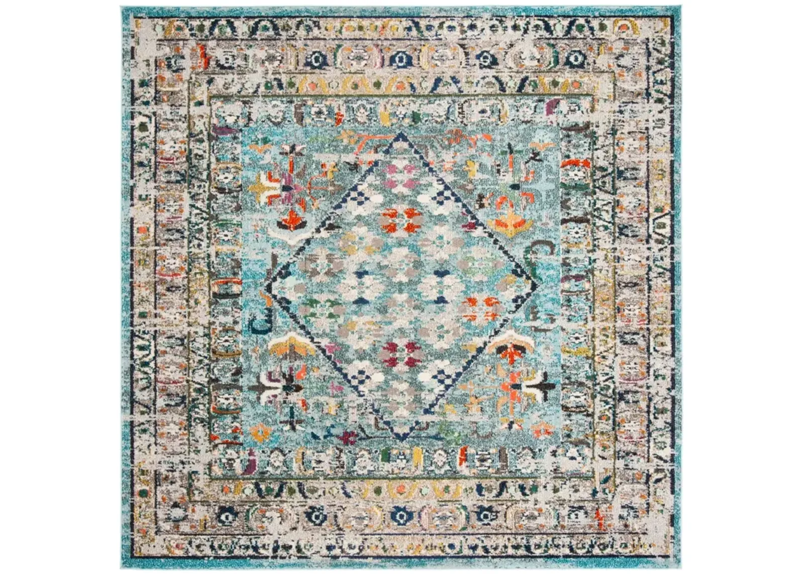 MONACO 267 BLUE  6'-7' x 6'-7' Square Square Rug