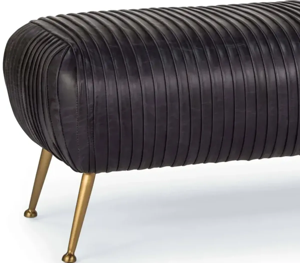 Beretta Leather Bench (Modern Black)