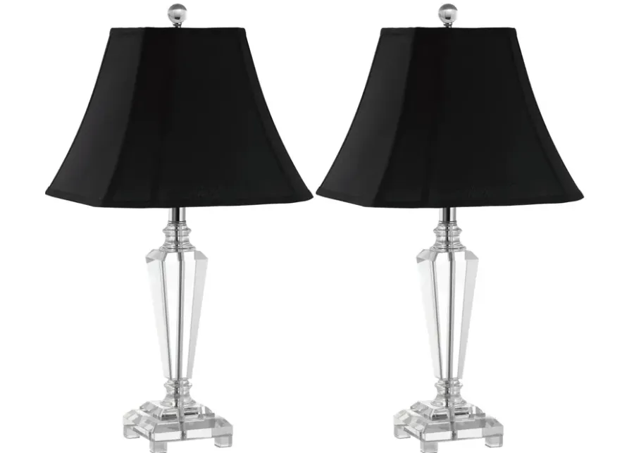 Lilly 24.5-Inch H Crystal Table Lamp - Set of 2