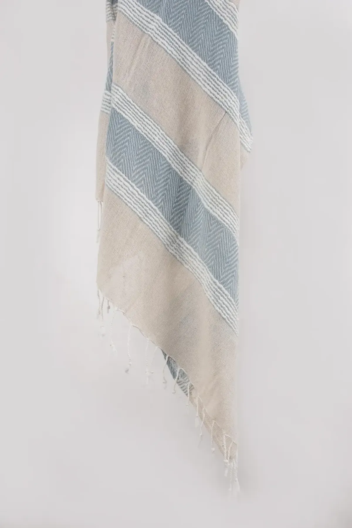 Stripe And Chevron Natural  Throw