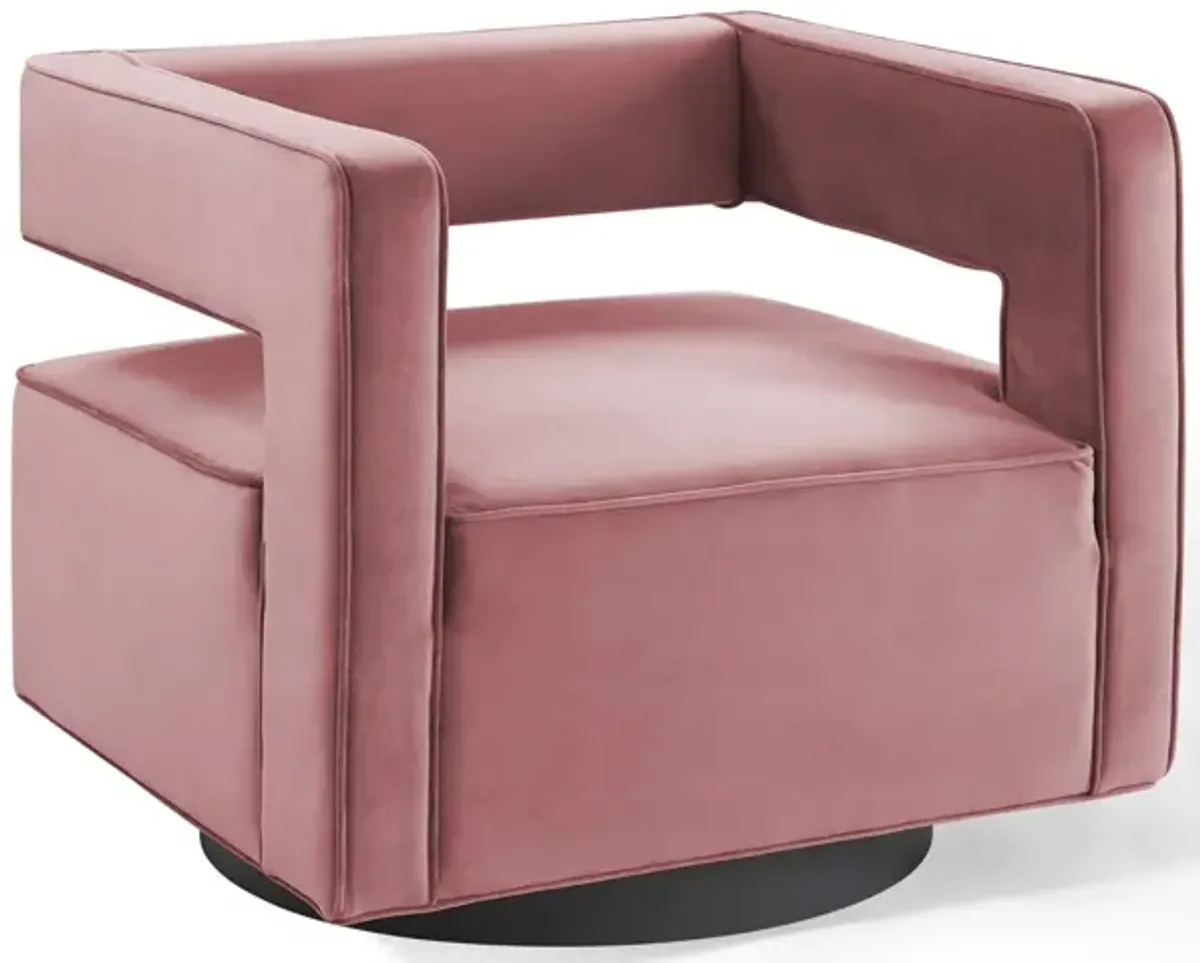 Booth Performance Velvet Swivel Armchair