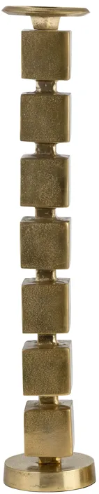 Metal, 24" Stacked Cubes Candleholder, Gold